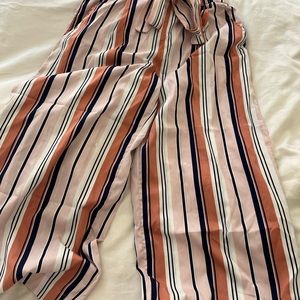 Zara Colorful Striped Wide Leg Pants
